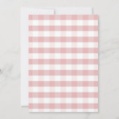 Pannenkoeken en fopspenen Pink Gingham Girl Baby s Kaart (Achterkant)