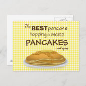Pannenkoeken en het Onderwerpen van Syrup Citaat Briefkaart (Voorkant / Achterkant)