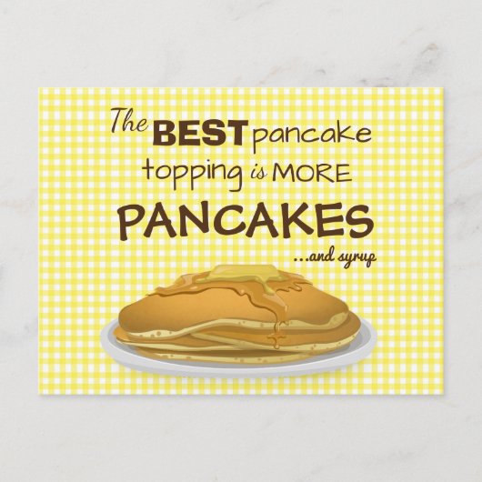 Pannenkoeken en het Onderwerpen van Syrup Citaat Briefkaart (Voorkant)