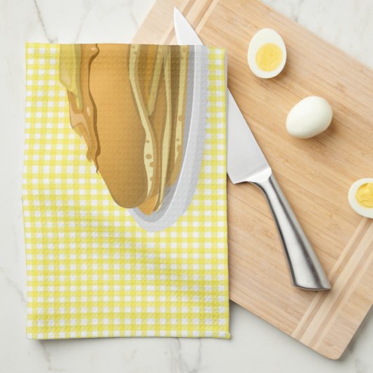 Pannenkoeken en het Onderwerpen van Syrup Citaat Theedoek (Quarter Fold)