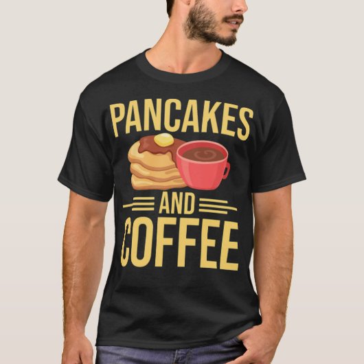 Pannenkoeken en koffie-café-werker t-shirt (Voorkant)