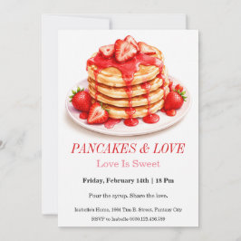 Pannenkoeken en Liefde Valentijn Brunch - Geliefde Kaart