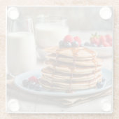 Pannenkoeken en Melk Glazen Onderzetter (Achterkant)