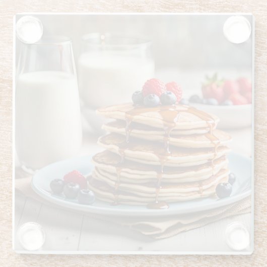 Pannenkoeken en Melk Glazen Onderzetter (Achterkant)