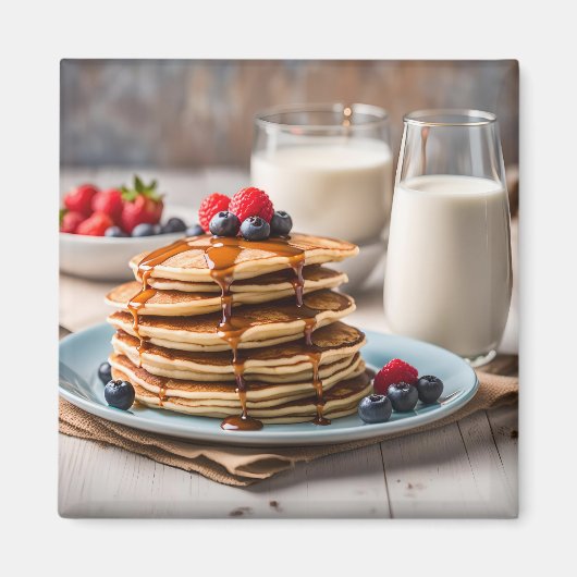 Pannenkoeken en Melk Magneet (Voorkant)