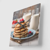 Pannenkoeken en Melk Vierkante Klok (Hoek)