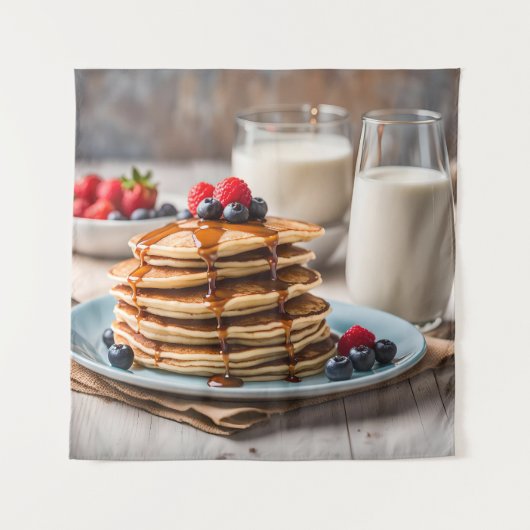 Pannenkoeken en Melk Wandkleed (Voorkant)