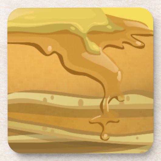 Pannenkoeken en paardenstroop schattig bier onderzetter (Voorkant)