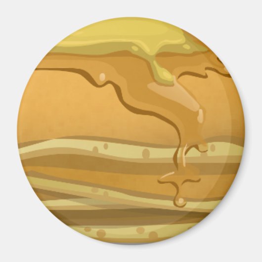 Pannenkoeken en paardenstroop schattig magneet (Voorkant)