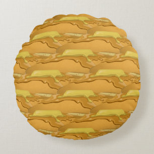 Pannenkoeken en paardenstroop schattig rond kussen