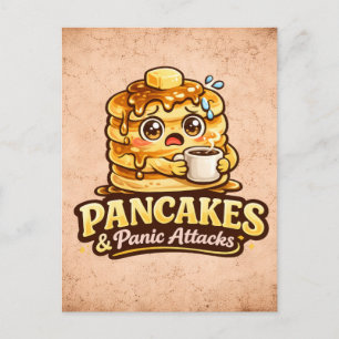 Pannenkoeken en Paniekaanvallen - Foodie Vrienden Briefkaart