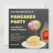 Pannenkoeken en Pyjama Baby Shower Kaart (Voorkant)
