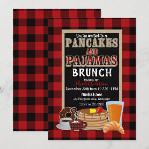 Pannenkoeken en Pyjama Brunch Rood Buffalo Rutgero Kaart