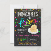 Pannenkoeken en Pyjama Feest Uitnodiging (Voorkant)