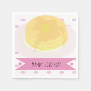 Pannenkoeken- en pyjama-feestservetten servet