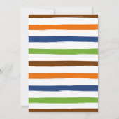 Pannenkoeken en pyjama jongen verjaardag uitnodigi kaart (Achterkant)