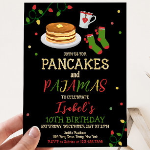 Pannenkoeken en Pyjama Kerst Verjaardag Kaart