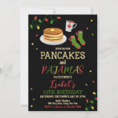 Pannenkoeken en Pyjama Kerst Verjaardag Kaart (Voorkant)