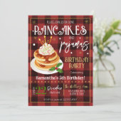 Pannenkoeken en pyjama kerstfeest kaart (Staand voorkant)