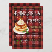 Pannenkoeken en pyjama kerstfeest kaart (Voorkant / Achterkant)