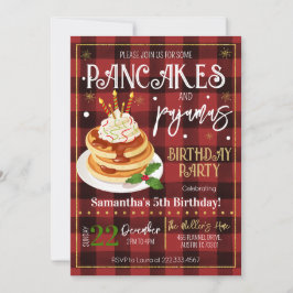 Pannenkoeken en pyjama kerstfeest kaart