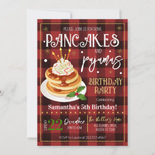 Pannenkoeken en pyjama kerstfeest kaart