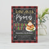 Pannenkoeken en pyjama kerstfeest kaart (Staand voorkant)