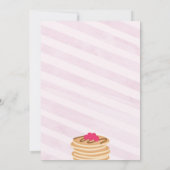 Pannenkoeken en Pyjama Meisje Verjaardagsuitnodigi Kaart (Achterkant)