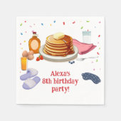 Pannenkoeken en pyjama ontbijtfeest servet (Voorkant)