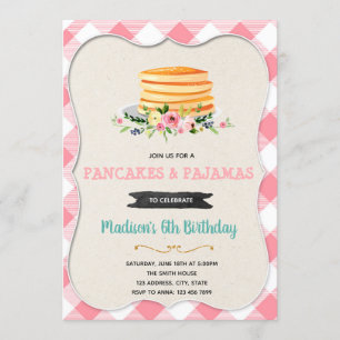  pannenkoeken en pyjama ' s uitnodiging