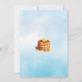 Pannenkoeken en pyjama Sleepover Verjaardag Uitnod Kaart (Achterkant)