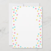 Pannenkoeken en pyjama verjaardagsfeestje uitnodig kaart (Achterkant)