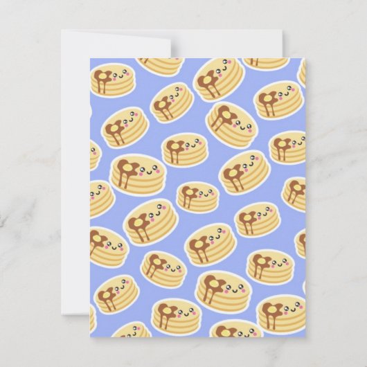 Pannenkoeken- en Pyjamafeestje Kaart (Achterkant)