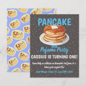 Pannenkoeken- en Pyjamafeestje Kaart (Voorkant / Achterkant)