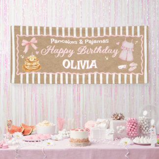 Pannenkoeken en Pyjama's Banner - Kraft papier sti