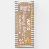Pannenkoeken en Pyjama's Banner - Kraft papier sti (Verticaal)