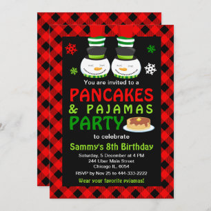 Pannenkoeken en pyjama's Birthday Snowman Red Pset Kaart