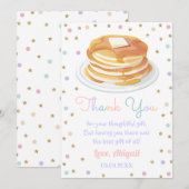 Pannenkoeken en pyjama's Glitter Dot Star Kind Bir Bedankkaart (Voorkant / Achterkant)