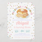 Pannenkoeken en pyjama's Glitter Dot Star Kind Bir Kaart (Voorkant / Achterkant)