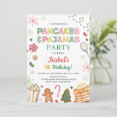 Pannenkoeken en pyjama's Kerstdag Kaart (Staand voorkant)