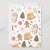 Pannenkoeken en pyjama's Kerstdag Kaart (Achterkant)