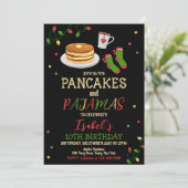 Pannenkoeken en pyjama's Kerstdag Kaart (Staand voorkant)