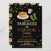 Pannenkoeken en pyjama's Kerstdag Kaart (Voorkant / Achterkant)