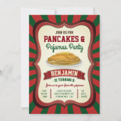 Pannenkoeken en pyjama's | Kerstfeest Kaart (Voorkant)