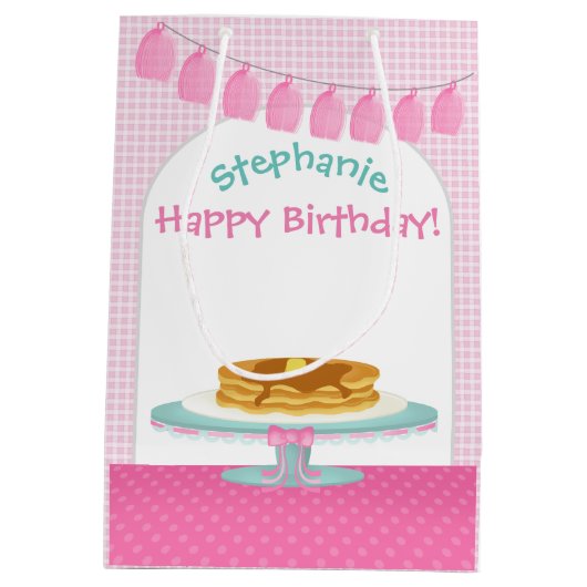 Pannenkoeken en pyjama's medium cadeauzakje (Achterkant)