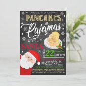 Pannenkoeken en pyjama's met Kerstmis Kaart (Staand voorkant)