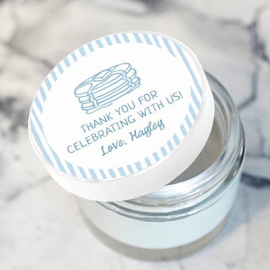 Pannenkoeken en Pyjama's Ontbijt Bedankt Ronde Sticker
