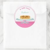 Pannenkoeken en pyjama's ronde sticker (Tas)