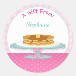 Pannenkoeken en pyjama's ronde sticker