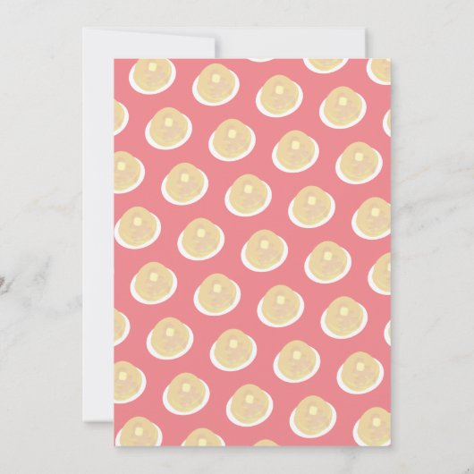 Pannenkoeken en Pyjama's Slaapfeest Meisjes Confet Kaart (Achterkant)